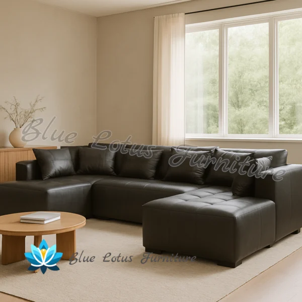 Block Asymmetrical U Shape Lounge Suite